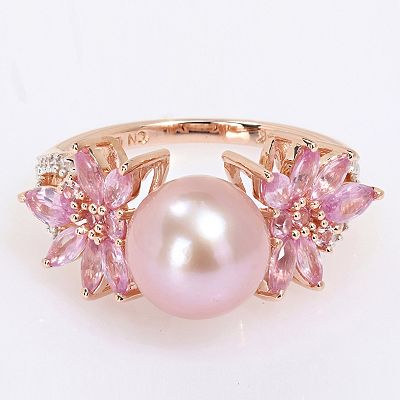 Stella Grace 14k Rose Gold Dyed Pink Freshwater Cultured Pearl