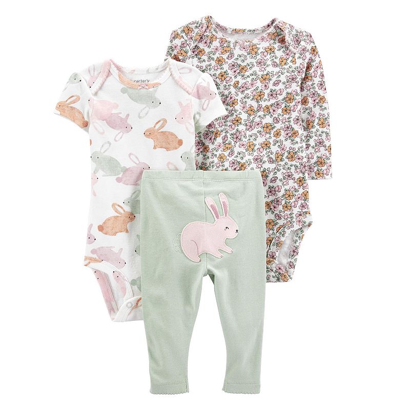 Baby Girl Carters 3-Piece Bunny Little Character Set, Infant Girls, Size: