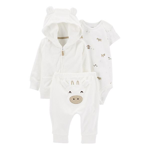 Baby Carter's 3-Piece Terry Little Cardigan Set