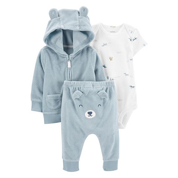 Baby Boy Carter's 3-Piece Bear Little Cardigan Set