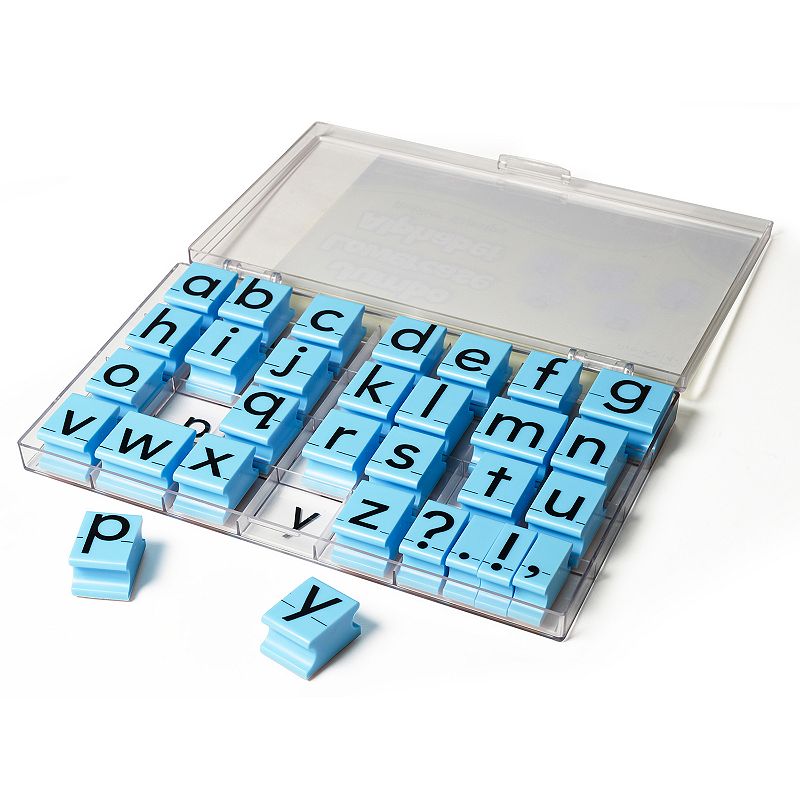 Educational Insights Lowercase Alphabet 1-Inch Rubber Stamps Jumbo Set, Mul
