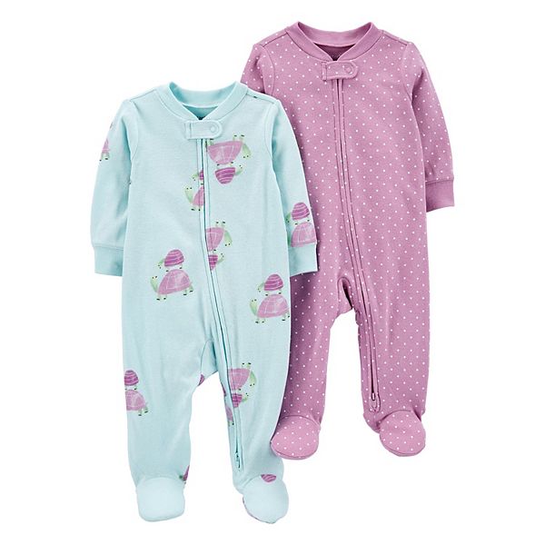 Baby Girl Carter's 2Pack 2Way Zip Sleep & Plays