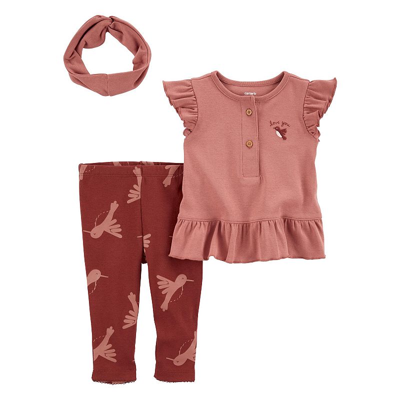 Baby Girl Carters 3-Piece Little Bird Outfit Set, Infant Girls, Size: New