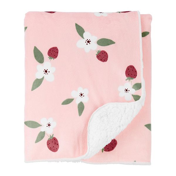 Baby Girl Carter s Strawberry Plush Blanket