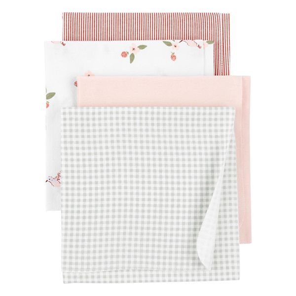 CARTER'S 4-PACK RECEIVING BLANKETS NEW WITH TAGS D06G004 