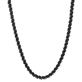 Stella Grace Black Rhodium Over Silver 1/2 Carat T.W. Black Diamond Tennis Necklace