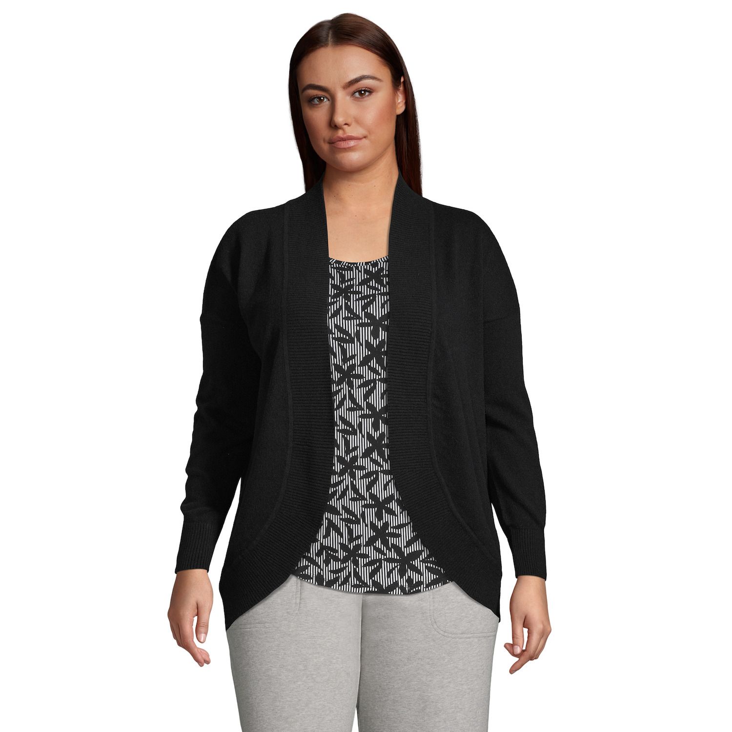 Image for Lands' End Plus Size Cashmere Cocoon Cardigan Sweater at Kohl's.