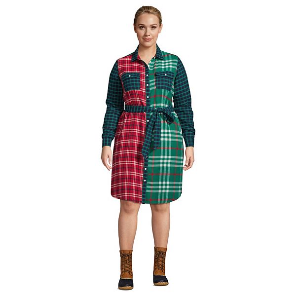 flannel shirt dress long