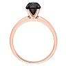 Stella Grace 14k Rose Gold 1 1/2 Carat T.W Black Diamond Solitaire Ring