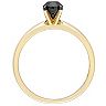 Stella Grace 14k Gold 1 Carat T.W Black Diamond Oval Solitaire Ring