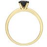 Stella Grace 14k Gold 1/2 Carat T.W. Princess Cut Black Diamond Solitaire Engagement Ring