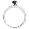 Stella Grace 14k White Gold 1/2 Carat T.W Round Cut Black Diamond Solitaire Engagement Ring
