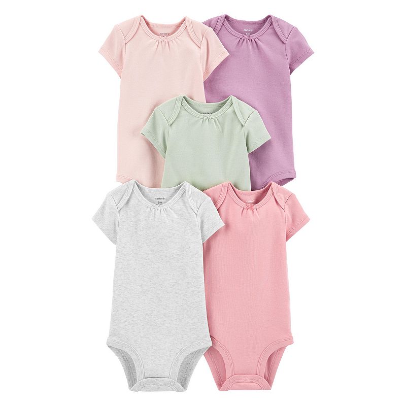 62762301 Baby Girl Carters 5-Pack Short-Sleeve Original Bod sku 62762301