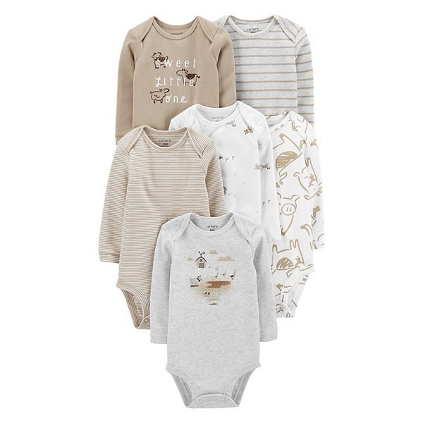 Baby Carter's 6Pack LongSleeve Original Bodysuits