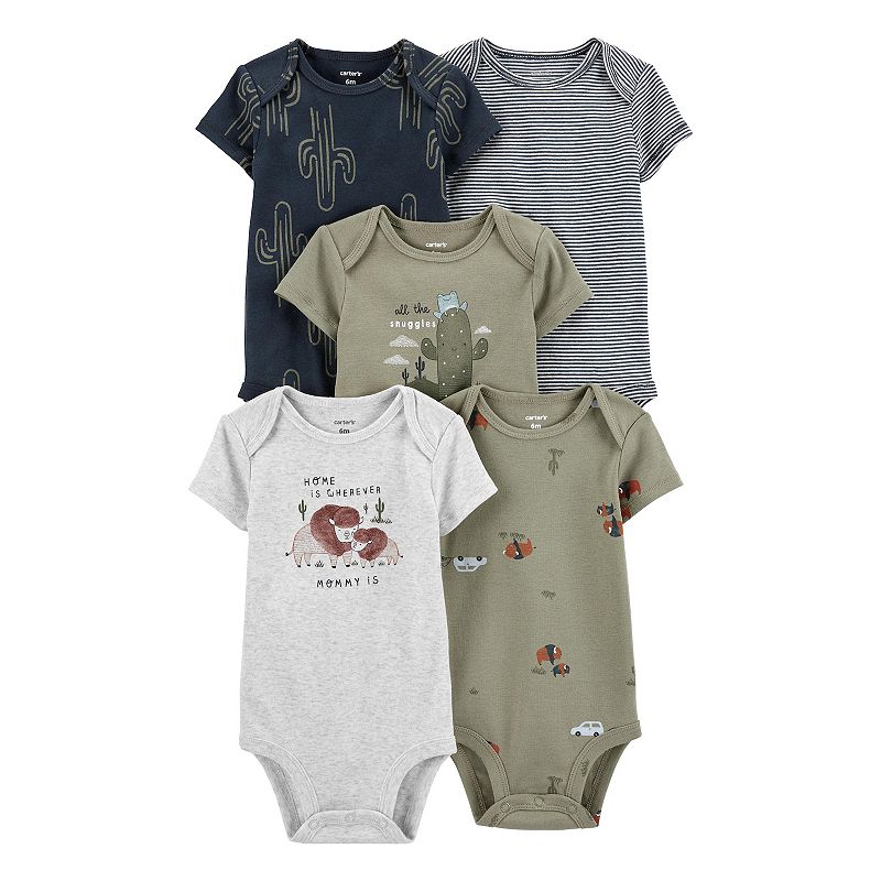 Baby Boy Carters 5-Pack Short-Sleeve Original Bodysuits, Infant Boys, Siz