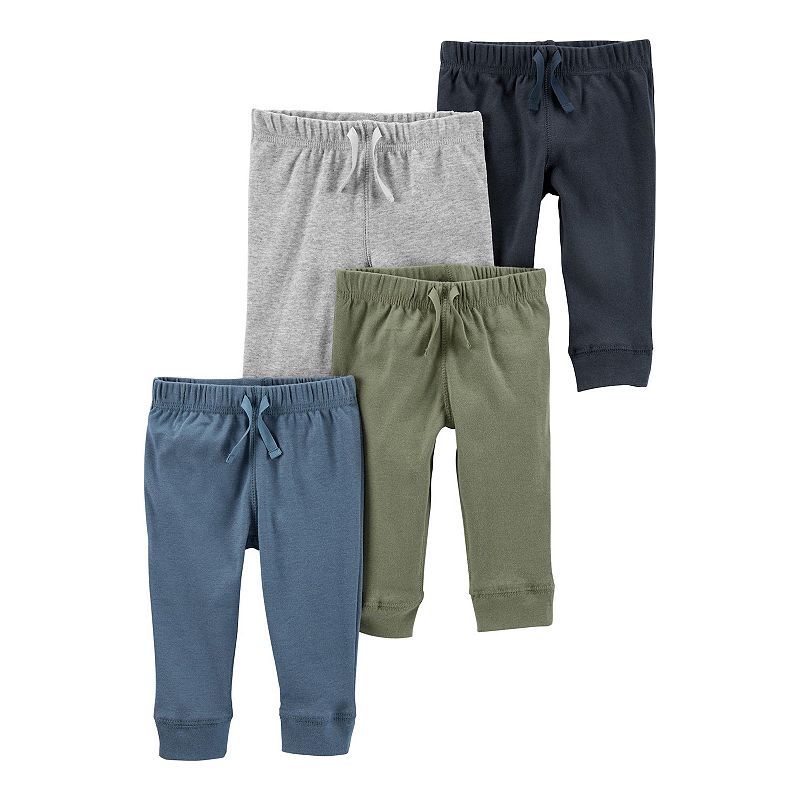 Baby Boy Carters 4-Pack Cotton Pants, Infant Boys, Size: Newborn, Assorte