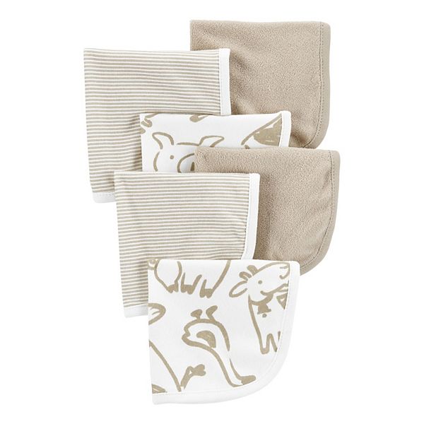 NuAngel Cotton Baby Washcloths 6 Pack