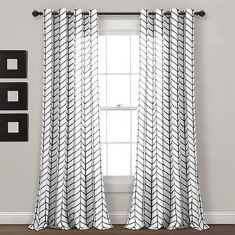 Lush Decor 2 pc Calia Chevron Geo Window Curtain Panel Set