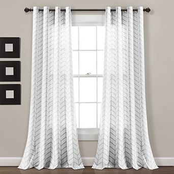 Lush Decor 2 pc Calia Chevron Geo Window Curtain Panel Set