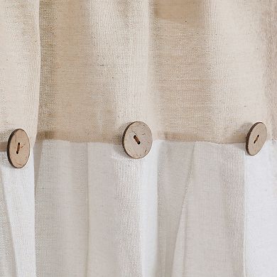 Lush Décor 2-Piece Button Kitchen Tier Window Curtain Panel Set