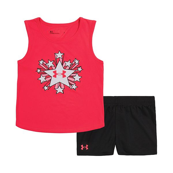 Toddler Girl Under Armour Breakout Star Graphic Tank Top & Shorts Set