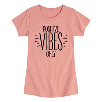 Girls 7-16 Positive Vibes Only Graphic Tee