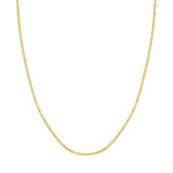 Color Romance 14k Gold 1.95 mm Curb Chain Necklace