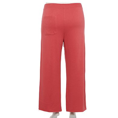 Petite Plus Size Sonoma Goods For Life® French Terry Wide-Leg Sweatpants