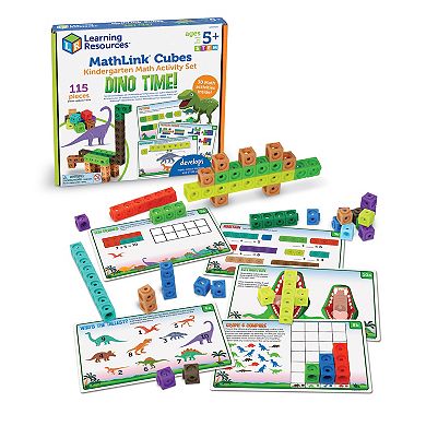 Learning Resources Mathlink Cubes Kindergarten Math Activity Set: Dino Time!
