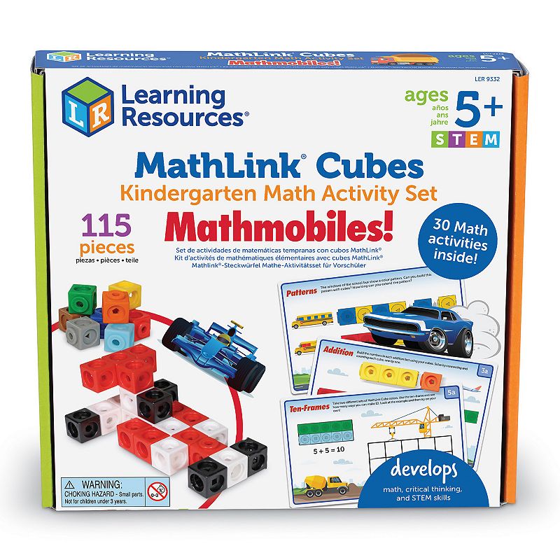 Learning Resources Mathlink Cubes Kindergarten Math Activity Set: Mathmobil