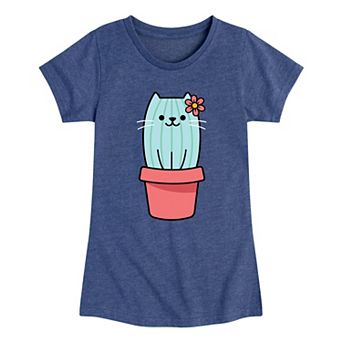Girls 7-16 Cat Cactus Graphic Tee