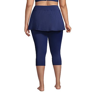 Pantaloncini Da Bagno Donna Lands' End Taglia L (14-16) Blu Navy - UPF50 Asciugatura Rapida NUOVI