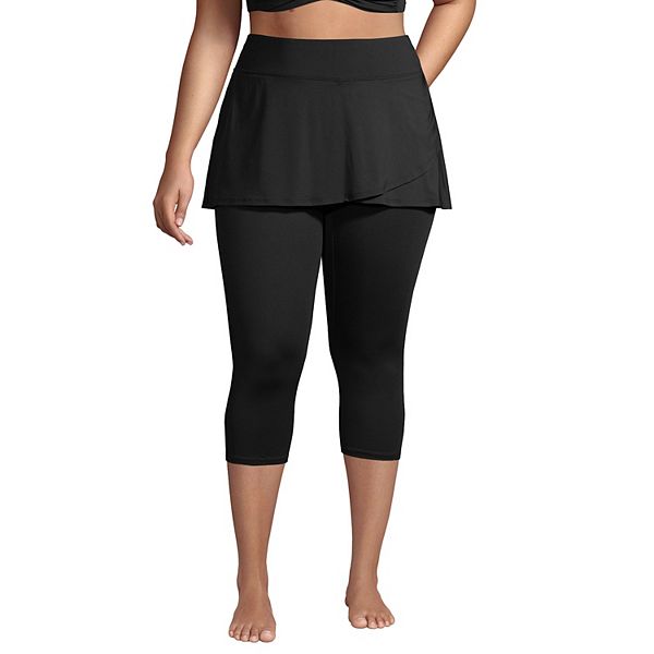 Plus size store skirted capri leggings