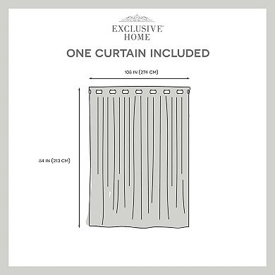 Exclusive Home Curtains Ironwork Sateen Woven Room Darkening Blackout 1-panel Window Curtain