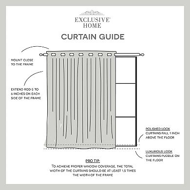 Exclusive Home Curtains Ironwork Sateen Woven Room Darkening Blackout 1-panel Window Curtain