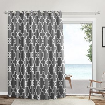 Exclusive Home Curtains Ironwork Sateen Woven Room Darkening Blackout 1-panel Window Curtain