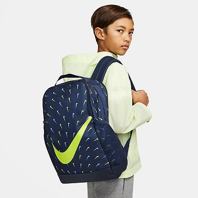 Nike brasilia backpack all over print best sale