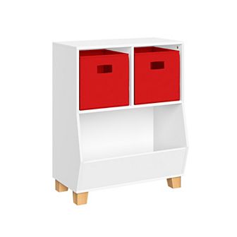 RiverRidge Home Kids Catch All Cubby 2-Bin Toy Organizer Floor Decor