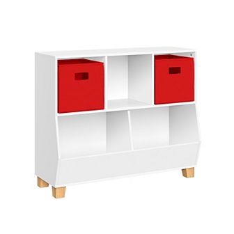 RiverRidge Home Kids Catch All Cubby 3-Bin Toy Organizer Floor Decor