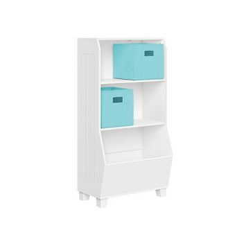 RiverRidge Home Kids 2-Shelf 2-Bin Bookcase & Toy Organizer Floor Decor