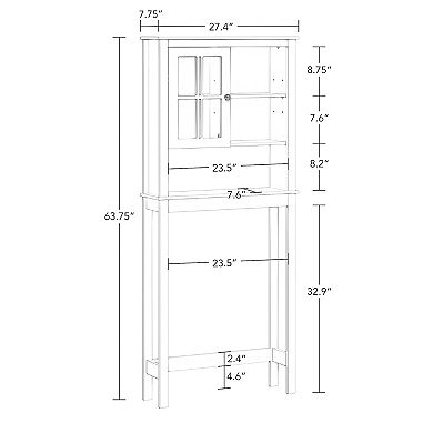 RiverRidge Home Danbury Spacesaver Over The Toilet Floor Decor