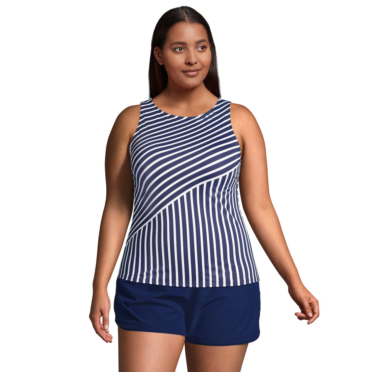 Lands' End Women's Plus Size Ddd-cup Chlorine Resistant V-neck Underwire  Bikini Top Swimsuit Adjustable Straps - 20w - Deep Sea Polka Dot : Target