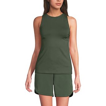 Women's Lands' End DDD-Cup UPF 50 High Neck Tankini Top