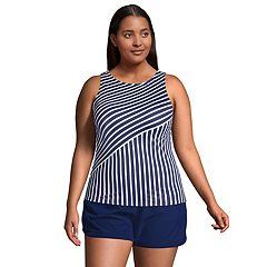 Plus Size Women's Adjustable Underwire Tankini Top by Swimsuits For All in  Blue Mosaic (Si…