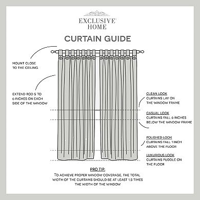 Exclusive Home Curtains Loha Tuxedo Tab Top Curtain 2-panel Window Curtain Set