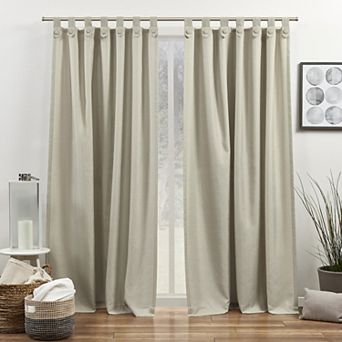 Exclusive Home Curtains Loha Tuxedo Tab Top Curtain 2-panel Window Curtain Set
