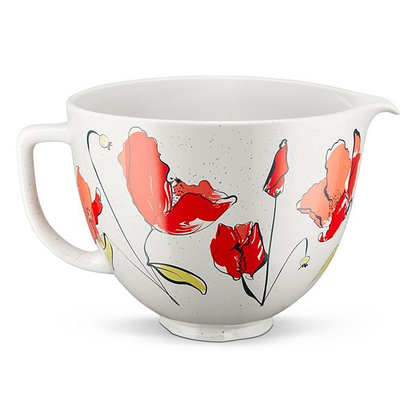 KitchenAid® KSM2CB5PPY 5qt. Poppy Ceramic Stand Mixer Bowl