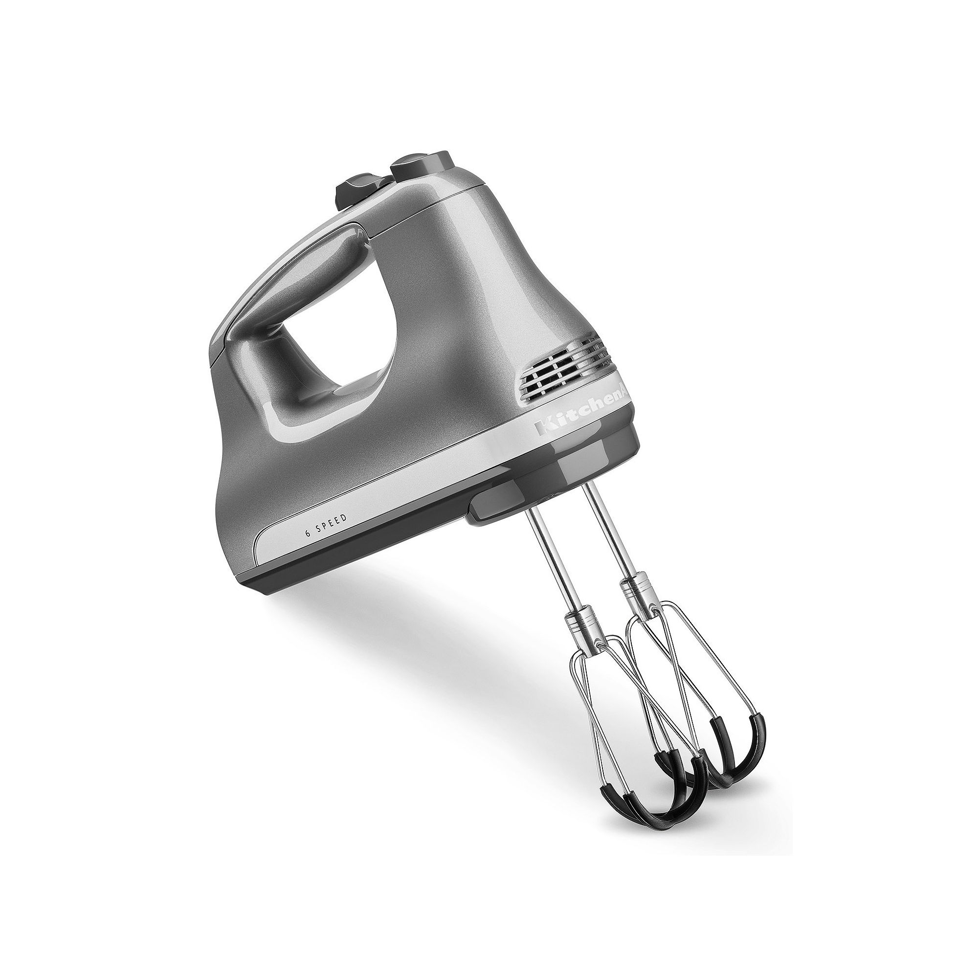 KitchenAid KHM6118 6-Speed Hand Mixer with Flex Edge Beaters, Contour Silve