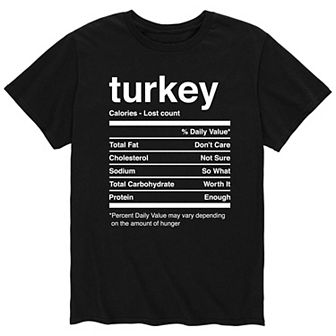 Men's Turkey Nutrition Facts Tee