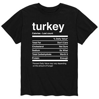 Men's Turkey Nutrition Facts Tee
